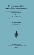 Cover-Bild zum Titel 'Trigonometrie für Maschinenbauer und Elektrotechniker' von 'Adolf Hess'