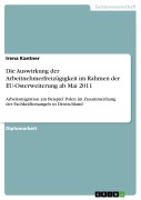Cover-Bild zum Titel 'Die Auswirkung der Arbeitnehmerfreizügigkeit im Rahmen der EU-Osterweiterung ab Mai 2011' von 'Irena Kantner'