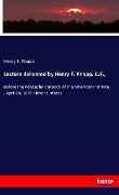 Cover-Bild zum Titel 'Lecture delivered by Henry F. Knapp, C.E.,' von 'Henry F. Knapp'
