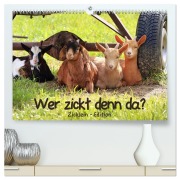 Cover-Bild zum Titel 'Wer zickt denn da? - Zicklein-Edition (hochwertiger Premium Wandkalender 2026 DIN A2 quer), Kunstdruck in Hochglanz' von 'Sabine Löwer'