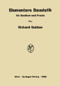 Cover-Bild zum Titel 'Elementare Baustatik für Studium und Praxis' von 'Richard Guldan'
