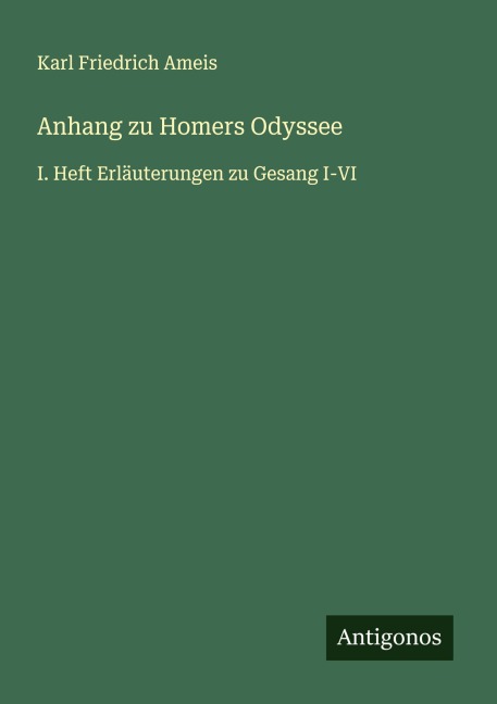 Anhang zu Homers Odyssee - Karl Friedrich Ameis