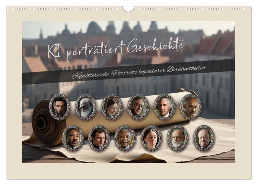 KI porträtiert Geschichte (Wandkalender 2027 DIN A3 quer), CALVENDO Monatskalender - Kurt Michael Treichl