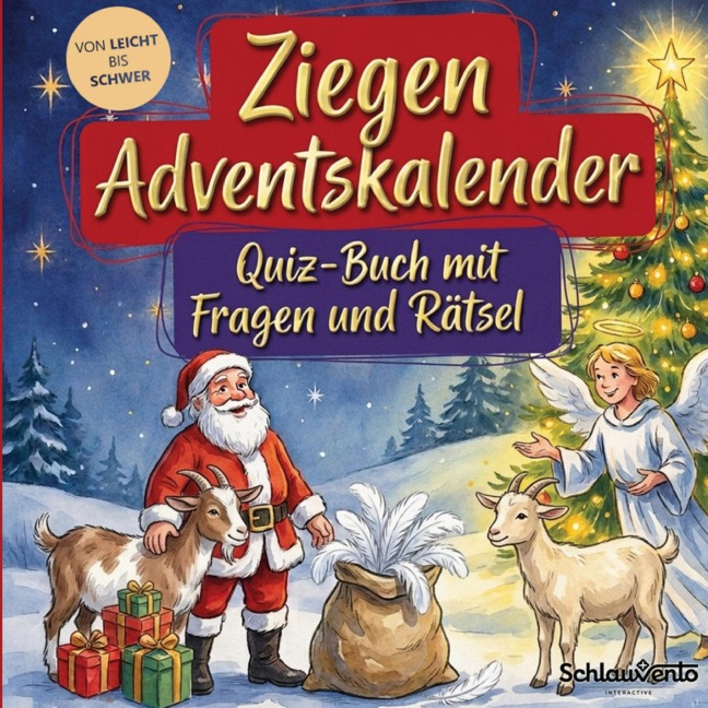 Ziegen-Adventskalender: Quiz-Buch mit Fragen und Rätsel - Schlauvento Interactive