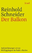 Cover-Bild zum Titel 'Der Balkon' von 'Reinhold Schneider'