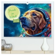 Cover-Bild zum Titel 'Hunde im Weltall (hochwertiger Premium Wandkalender 2026 DIN A2 quer), Kunstdruck in Hochglanz' von 'Rupert Kowalski'