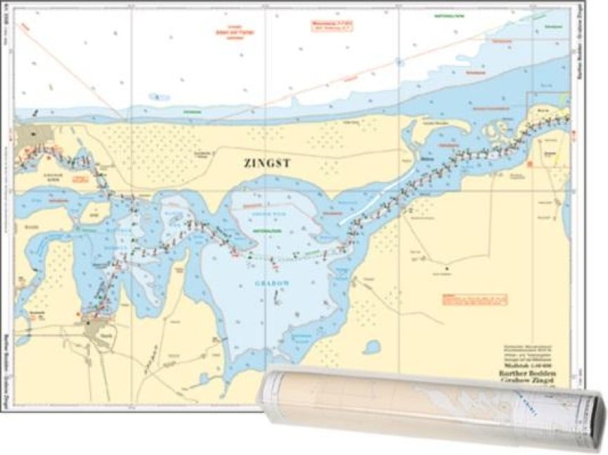 Einzelkarte Barther Bodden - Grabow  Zingst / Saaler Bodden (Ausgabe 2025) - 