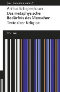 Cover-Bild zum Titel 'Das metaphysische Bedürfnis des Menschen. Texte über Religion' von 'Arthur Schopenhauer'