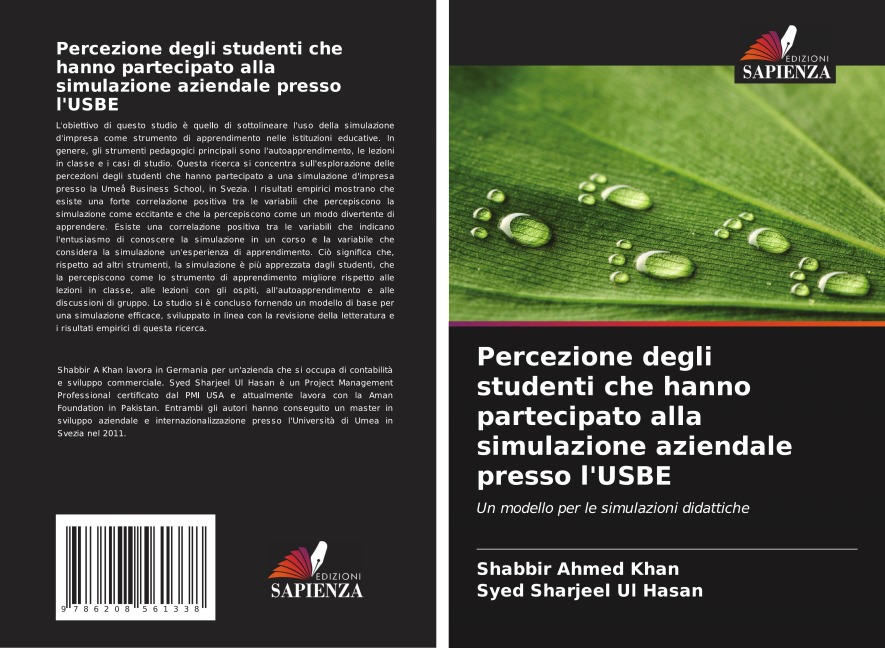 Percezione degli studenti che hanno partecipato alla simulazione aziendale presso l'USBE - Shabbir Ahmed Khan, Syed Sharjeel Ul Hasan