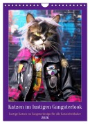 Cover-Bild zum Titel 'Katzen im lustigen Gangsterlook (Wandkalender 2026 DIN A4 hoch), CALVENDO Monatskalender' von 'Peter Rübsamen'