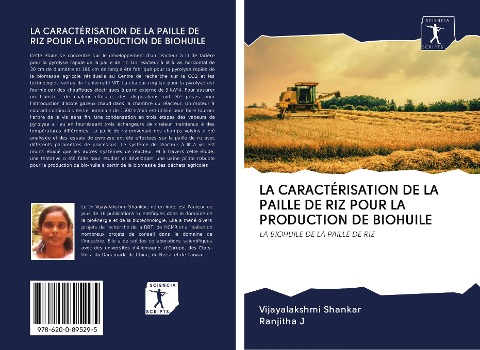 LA CARACTÉRISATION DE LA PAILLE DE RIZ POUR LA PRODUCTION DE BIOHUILE - Vijayalakshmi Shankar, Ranjitha J