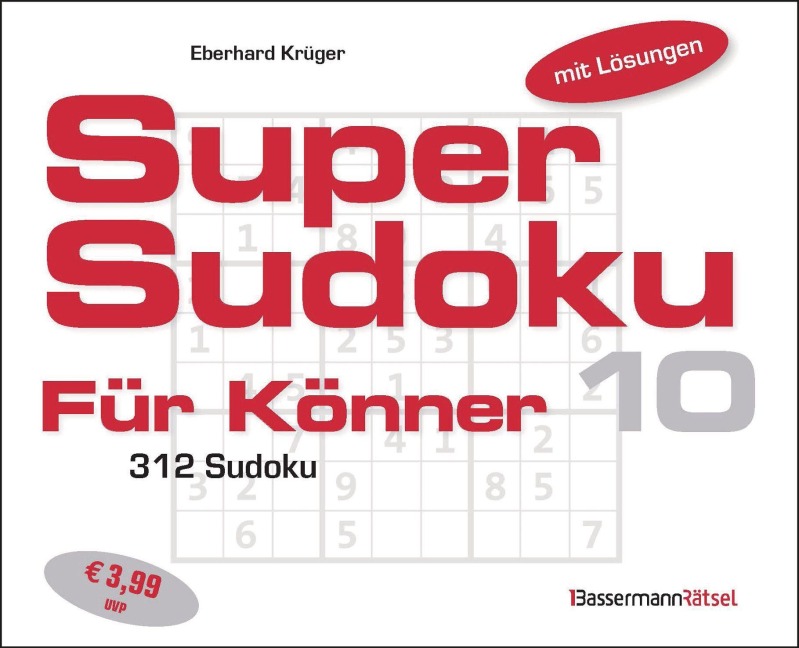 Supersudoku für Könner 10 (5 Exemplare à 3,99 EUR) - Eberhard Krüger