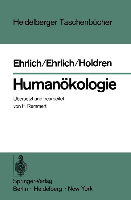 Humanökologie - P. R. Ehrlich, A. H. Ehrlich, J. P. Holdren