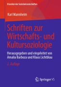 Cover-Bild zum Titel 'Schriften zur Wirtschafts- und Kultursoziologie' von 'Karl Mannheim'