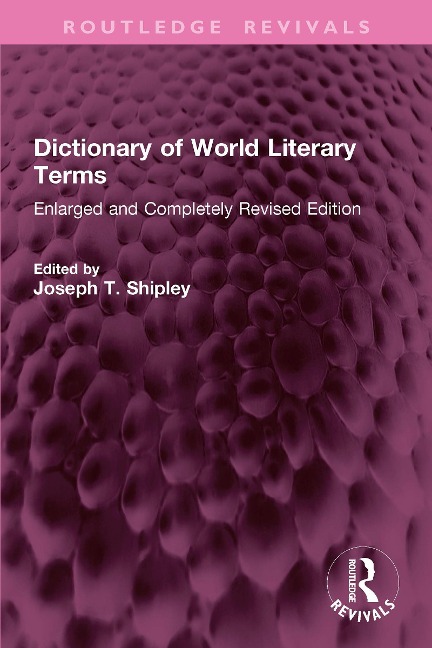 Dictionary of World Literary Terms - 