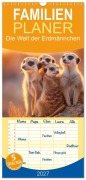 Cover-Bild zum Titel 'Familienplaner 2027 - Die Welt der Erdmännchen mit 5 Spalten (Wandkalender, 21 x 45 cm) CALVENDO' von 'Steffen Gierok-Latniak'