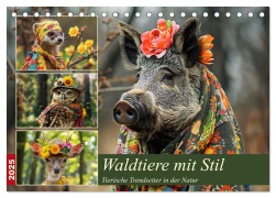 Waldtiere mit Stil. Tierische Trendsetter in der Natur (Tischkalender 2025 DIN A5 quer), CALVENDO Monatskalender - Rose Hurley