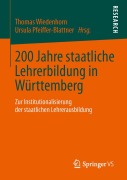 Cover-Bild zum Titel '200 Jahre staatliche Lehrerbildung in Württemberg' von ''