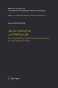 Cover-Bild zum Titel 'Grüne Gentechnik und Welthandel' von 'Markus Böckenförde'