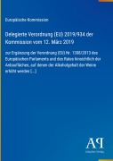 Cover-Bild zum Titel 'Delegierte Verordnung (EU) 2019/934 der Kommission vom 12. März 2019' von 'Europäische Kommission'
