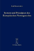 Cover-Bild zum Titel 'System und Prinzipien des Europäischen Vertragsrechts' von 'Karl Riesenhuber'