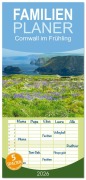 Cover-Bild zum Titel 'Familienplaner 2026 - Cornwall im Frühling mit 5 Spalten (Wandkalender, 21 x 45 cm) CALVENDO' von 'Ph Ph'