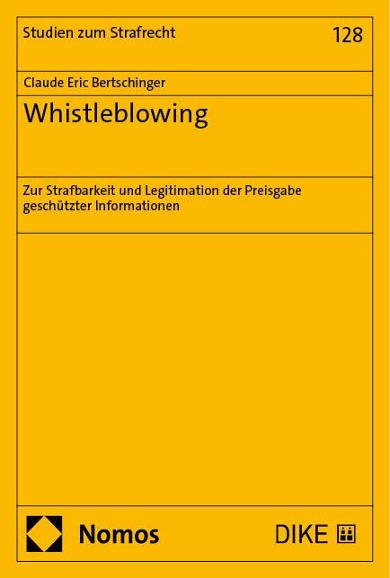 Whistleblowing - Claude Eric Bertschinger