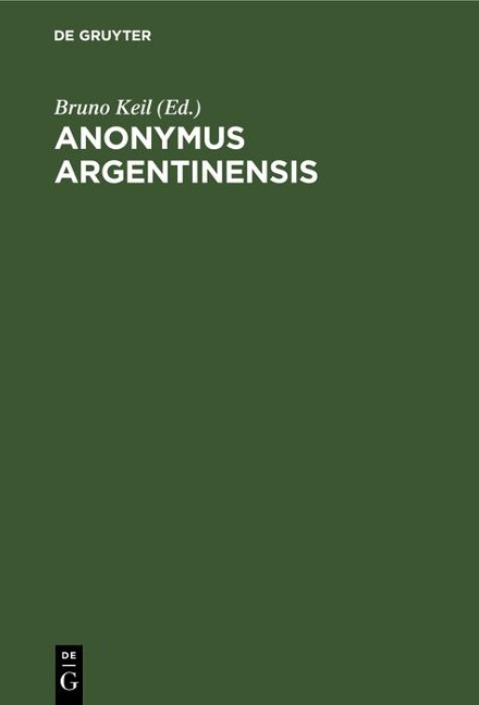 Anonymus Argentinensis - 