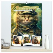 Tierische Krieger. Pelzige Soldaten im aktiven Dienst des Militärs (hochwertiger Premium Wandkalender 2026 DIN A2 hoch), Kunstdruck in Hochglanz - Rose Hurley