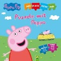 Peppa Pig - Puzzeln mit Peppa. Puzzle-Ketten-Buch mit 5 Puzzles mit je 6 Teilen - 