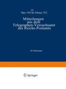 Cover-Bild zum Titel 'Mitteilungen aus dem Telegraphen-Versuchsamt des Reichs-Postamts' von 'Strecke Strecker'