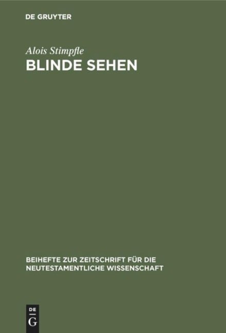 Blinde sehen - Alois Stimpfle