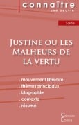 Cover-Bild zum Titel 'Fiche de lecture Justine ou les Malheurs de la vertu (Analyse littéraire de référence et résumé complet)' von 'Sade'