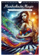 Cover-Bild zum Titel 'Musikalische Magie - Frauen in klangvollen Kleidern aus Noten und Farbe (Wandkalender 2026 DIN A4 hoch), CALVENDO Monatskalender' von 'Fotodesign Verena Scholze'