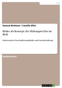 Cover-Bild zum Titel 'Risiko als Konzept des Haftungsrechts im BGB' von 'Samuel Brehmer, Camilla Efler'