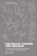 Cover-Bild zum Titel 'Kritische Theorie des Designs' von ''