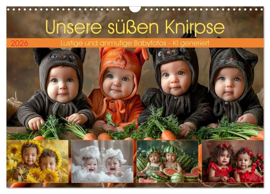 Unsere süßen Knirpse (Wandkalender 2026 DIN A3 quer), CALVENDO Monatskalender - Cathrin Illgen