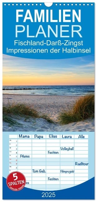 Familienplaner 2025 - Fischland-Darß-Zingst Impressionen der Halbinsel mit 5 Spalten (Wandkalender, 21 x 45 cm) CALVENDO - Daniela Beyer (Moqui)