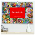 Kunstkalender. Farbenfrohe Tier-Illustrationen (hochwertiger Premium Wandkalender 2025 DIN A2 quer), Kunstdruck in Hochglanz - Rose Hurley