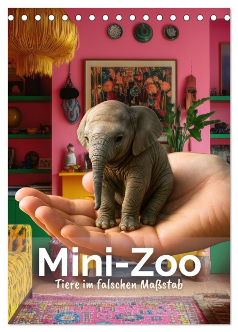 Mini-Zoo - Tiere im falschen Maßstab (Tischkalender 2026 DIN A5 hoch), CALVENDO Monatskalender - Renaissance Soul