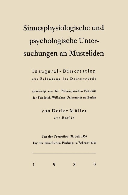 Sinnesphysiologische und psychologische Untersuchungen an Musteliden - Detlev Müller-Using