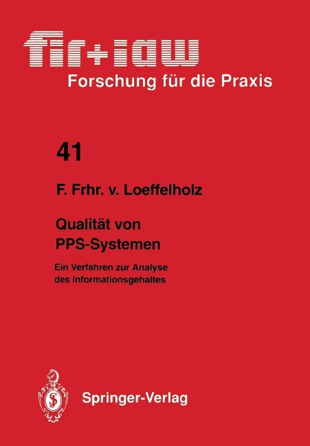 Qualität von PPS-Systemen - Friedrich V. Loeffelholz
