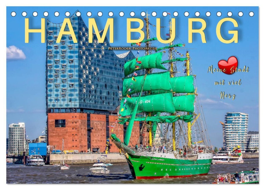 Hamburg - meine Stadt mit viel Herz (Tischkalender 2026 DIN A5 quer), CALVENDO Monatskalender - Peter Roder