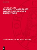 Cover-Bild zum Titel 'Fragmente tantrischer Werke in uigurischer Übersetzung' von 'Georg Kara, Peter Zieme'