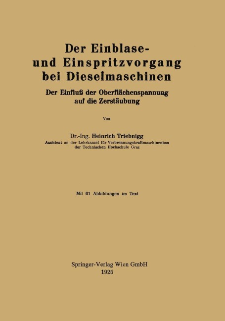 Der Einblase- und Einspritzvorgang bei Dieselmaschinen - Heinrich Triebnigg