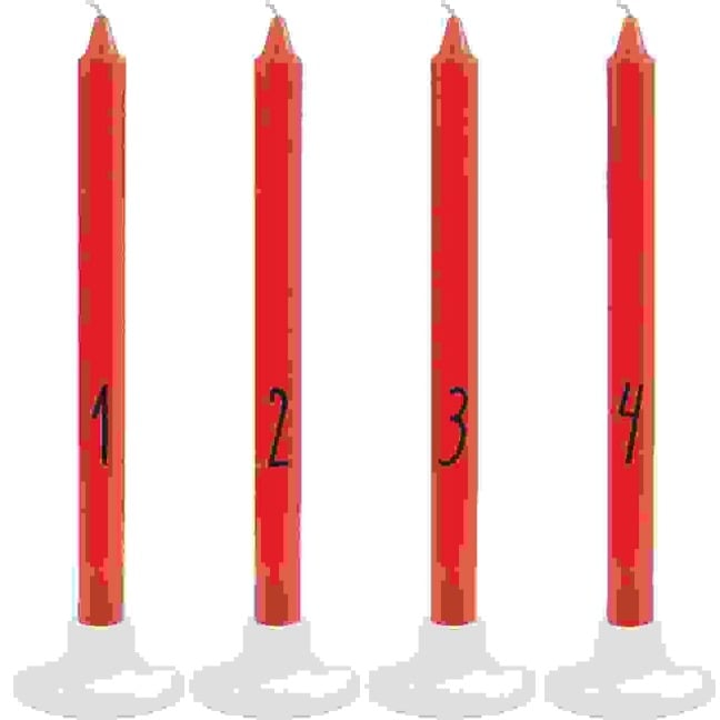 Adventskerzenset 1-4, Rot - 