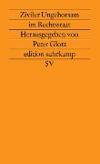 Cover-Bild zum Titel 'Ziviler Ungehorsam im Rechtsstaat' von ''