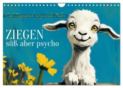 Ziegen, süß aber psycho (Wandkalender 2025 DIN A4 quer), CALVENDO Monatskalender - Sabine Löwer