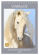 Cover-Bild zum Titel 'Caballos - Die schönen Pferde Spaniens (Tischkalender 2026 DIN A5 hoch), CALVENDO Monatskalender' von 'Petra Eckerl Tierfotografie'