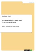 Cover-Bild zum Titel 'Vermögensaufbau nach dem Cost-Average-Prinzip' von 'Wolfgang Göbels'